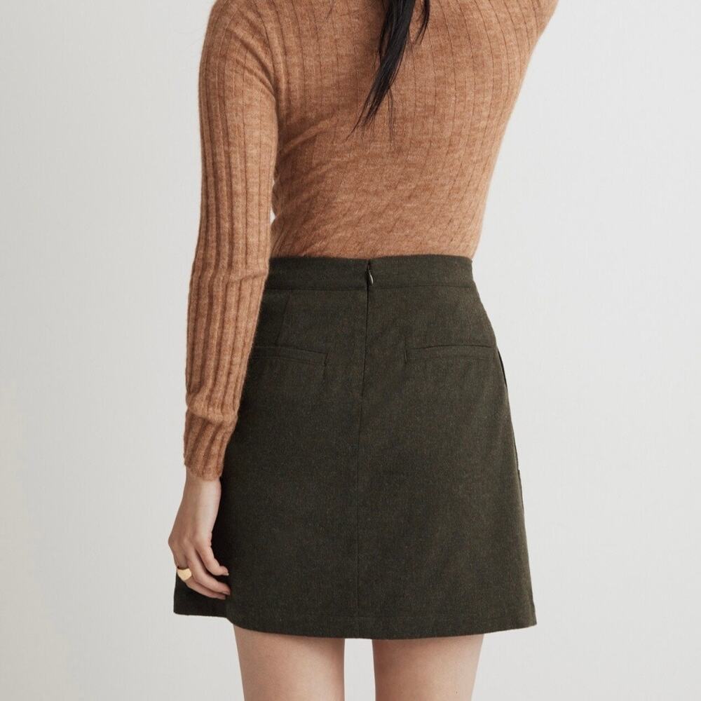 Madewell English Countryside Heritage Wool Green Cargo A-Line Mini Skirt NWT - Picture 9 of 11